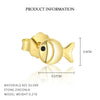 Wholesale S925 Sterling Silver Animal Black Zircon Earrings For Women Light Luxury Distinctive Retro Trendy