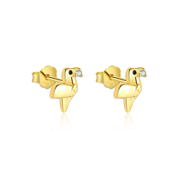 Wholesale S925 Sterling Silver Animal Black Zircon Earrings For Women Light Luxury Distinctive Retro Trendy