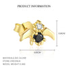 Wholesale S925 Sterling Silver Animal Black Zircon Earrings For Women Light Luxury Distinctive Retro Trendy