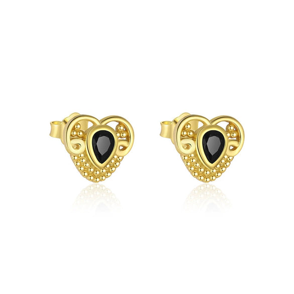 Wholesale S925 Sterling Silver Animal Black Zircon Earrings For Women Light Luxury Distinctive Retro Trendy