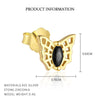 Wholesale S925 Sterling Silver Animal Black Zircon Earrings For Women Light Luxury Distinctive Retro Trendy