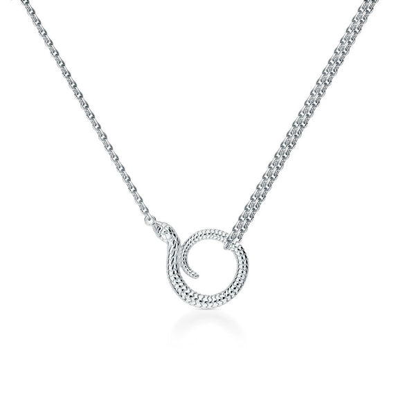 Wholesale S925 Sterling Silver Animal Snake Series Clip Earring And Necklace Jewelry Set With Electroplating Featuring Bear Little Pig Small Animal Patterns