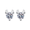 Wholesale S925 Sterling Silver Antler Earrings With Animal Pattern And Electroplating Treatment