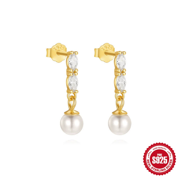 Wholesale S925 Sterling Silver Asymmetrical Moon Earrings With French Tassel And Zircon Geometric Design