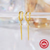 Wholesale S925 Sterling Silver Awl Diamond Earrings With Creative Rivet Design And Geometric Styling Electroplated