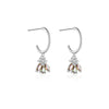 Wholesale S925 Sterling Silver Bee Ear Drop Earrings With Color Zircon Light Luxury Style Platinum Or 18K Gold Electroplated