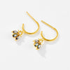 Wholesale S925 Sterling Silver Bee Ear Drop Earrings With Color Zircon Light Luxury Style Platinum Or 18K Gold Electroplated