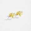 Wholesale S925 Sterling Silver Bee Earrings Electroplated With Platinum And 18K Gold Minimalist Animal Style Ear Jewelry For Women