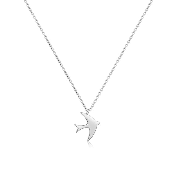 Wholesale S925 Sterling Silver Bird Bear Little Pig Small Animal Pattern Simple Style Necklace Earrings With Cross Chain And Joker Clavicle Chain Platinum 18K Gold Electroplated