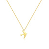 Wholesale S925 Sterling Silver Bird Bear Little Pig Small Animal Pattern Simple Style Necklace Earrings With Cross Chain And Joker Clavicle Chain Platinum 18K Gold Electroplated