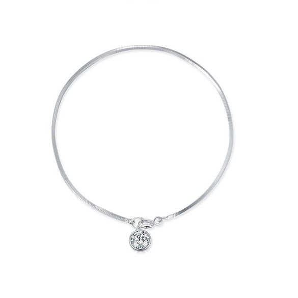 Wholesale S925 Sterling Silver Blade Snake Bone Bracelet With Geometric Style And Single Diamond For Women