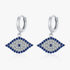 Wholesale S925 Sterling Silver Blue Eye Earrings For Women Electroplated Light Luxury Style