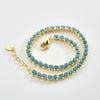 Wholesale S925 Sterling Silver Blue Pine Edge Multi Row Full Diamond Micro Encrusted Women's Hand Bracelet With Electroplating