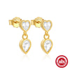 Wholesale S925 Sterling Silver Bow Earrings With Geometric Pattern For Women Daily Wear Color Separation All Match Ins Style