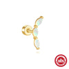 Wholesale S925 Sterling Silver Bow Pattern Microinlaid Zircon Flower Ear Bone Nail Piercing Earrings For Women