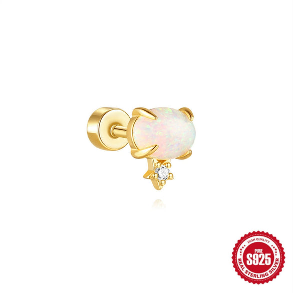 Wholesale S925 Sterling Silver Bow Pattern Microinlaid Zircon Flower Ear Bone Nail Piercing Earrings For Women