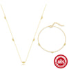 Wholesale S925 Sterling Silver Bow Pendant Tassel O Chain Necklace And Bracelet Electroplated Light Luxury Jewelry For Women