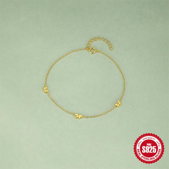 Wholesale S925 Sterling Silver Bow Pendant Tassel O Chain Necklace And Bracelet Electroplated Light Luxury Jewelry For Women