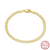 Wholesale S925 Sterling Silver Bracelet Geometric Light Luxury Hiphop Electroplated Unisex