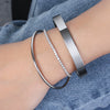 Wholesale S925 Sterling Silver Bracelet Geometric Pattern Electroplated