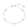 Wholesale S925 Sterling Silver Bracelet With Natural Freshwater Pearls Geometric Design Electroplating For Women