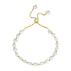 Wholesale S925 Sterling Silver Bracelet With Natural Freshwater Pearls Geometric Design Electroplating For Women