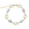Wholesale S925 Sterling Silver Bracelet With Natural Freshwater Pearls Geometric Design Electroplating For Women