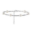 Wholesale S925 Sterling Silver Bracelet With Natural Freshwater Pearls Geometric Design Electroplating For Women