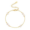 Wholesale S925 Sterling Silver Bracelet With Natural Freshwater Pearls Geometric Design Electroplating For Women