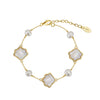 Wholesale S925 Sterling Silver Bracelet With Natural Freshwater Pearls Geometric Design Electroplating For Women