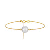 Wholesale S925 Sterling Silver Bracelet With Natural Freshwater Pearls Geometric Design Electroplating For Women
