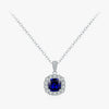 Wholesale S925 Sterling Silver British Retro Imitation Sapphire Electroplated Women's Clavicle Necklace