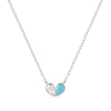 Wholesale S925 Sterling Silver Butterfly Double Peach Heart Water Drop Ball Turquoise Clavicle Necklace For Women With Inlaid Zircon In Geometric Design
