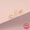 Wholesale S925 Sterling Silver Butterfly Ear Bone Nail Earrings With Hollow Design And Geometric Pattern Unisex Environmental Protection Electroplating