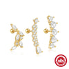 Wholesale S925 Sterling Silver Butterfly Ear Bone Nail Earrings With Hollow Design And Geometric Pattern Unisex Environmental Protection Electroplating