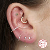 Wholesale S925 Sterling Silver Cartilage Jewelry Nose Ring Ear Clip Auricle Ear Nail With Geometric Design And Environmental Protection Electroplating For Women