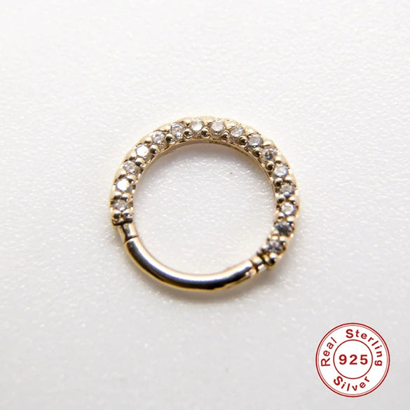 Wholesale S925 Sterling Silver Cartilage Jewelry Nose Ring Ear Clip Auricle Ear Nail With Geometric Design And Environmental Protection Electroplating For Women