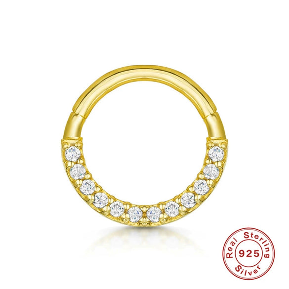 Wholesale S925 Sterling Silver Cartilage Jewelry Nose Ring Ear Clip Auricle Ear Nail With Geometric Design And Environmental Protection Electroplating For Women