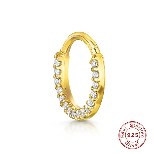 Wholesale S925 Sterling Silver Cartilage Jewelry Nose Ring Ear Clip Auricle Ear Nail With Geometric Design And Environmental Protection Electroplating For Women