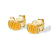 Wholesale S925 Sterling Silver Cartoon Fruit Pumpkin Design Electroplated 18K Gold Earrings For Women