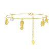 Wholesale S925 Sterling Silver Cartoon Marine Animal Sea Fish Bracelet 14K Gold Plated