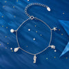 Wholesale S925 Sterling Silver Cartoon Marine Animal Sea Fish Bracelet 14K Gold Plated