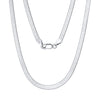 Wholesale S925 Sterling Silver Chain Blade Flat Snake Clavicle Chain Electroplated