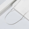 Wholesale S925 Sterling Silver Chain Blade Flat Snake Clavicle Chain Electroplated