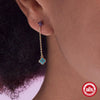Wholesale S925 Sterling Silver Chain Tassel Petal Earrings With Geometric Pattern And Environmental Protection Electroplating