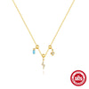 Wholesale S925 Sterling Silver Charm Necklace With Detachable Adjustable Accessories Bow Tie Pattern O Chain Electroplated For Women