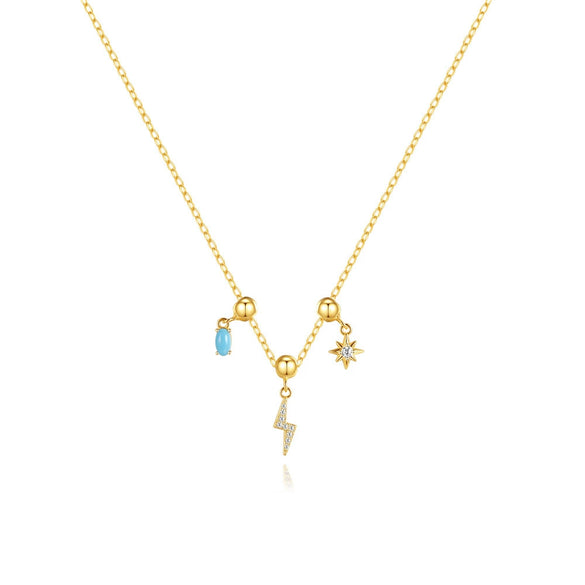 Wholesale S925 Sterling Silver Charm Necklace With Detachable Adjustable Accessories Bow Tie Pattern O Chain Electroplated For Women