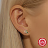 Wholesale S925 Sterling Silver Christmas Tree Geometric Antler Earrings With Electroplating Design For Women