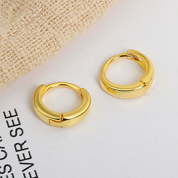 Wholesale S925 Sterling Silver Circle Earbuckle Earrings Ins Nordic Style