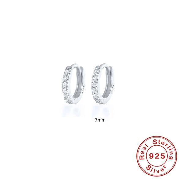 Wholesale S925 Sterling Silver Circle Earrings Set With Diamonds And Turquoise Electroplated With 18K Gold Simple Geometric Style For Women